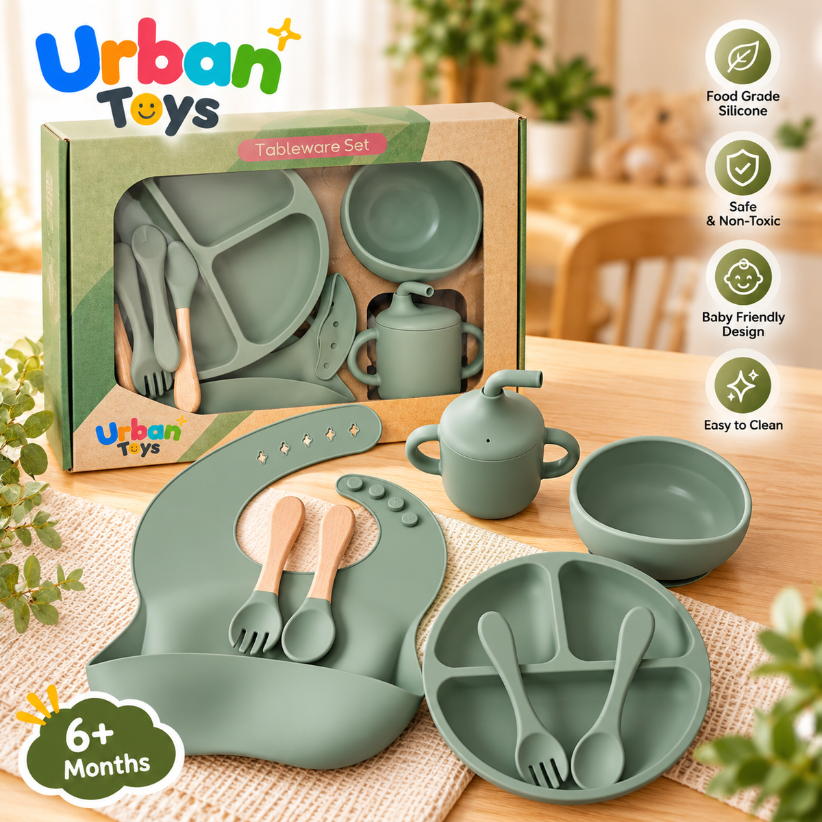 Silicone Baby Tableware Set